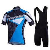 preiswerte Herrenbekleidungs-Sets-21Grams Herren Radtrikot mit Radhose kurz Trägern fahrradbekleidung set Kurzarm MTB Mountain Rennrad Weiß Grün Gelb Modisch Übergröße Fahhrad Sportkleidung 3D-Pad Atmungsaktiv Rasche Trocknung Tasche