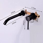 cheap Wall Mount-Wall Mounted Bathroom Faucet,Brass Electroplated Widespread Single Handle One Hole Rotatable Bathroom Sink Faucet with Hot and Cold Switch