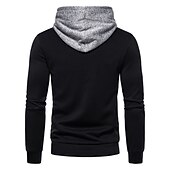 ieftine hanorace pentru bărbați mărimi plus-Bărbați Mărime Plus Hanorac cu Glugă Mare si inalt Bloc Culoare Capișon Manșon Lung Toamna iarna Designer Îmbrăcăminte sportivă Casual Mare si inalt Casual Zilnic Topuri