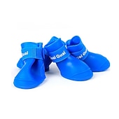 preiswerte Stiefel &amp; Pfotenschutz-Hunde Pelzige Kleintiere N / A Schuhe und Stiefel Wasserdicht Einfarbig Für Haustiere PU-Leder Rutschfest Purpur