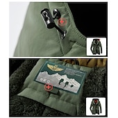 billiga Pufferjackor-herr vandrings fleece jacka vinterjacka tjock varm huva parka militär vindjacka utomhus avtagbar keps trenchcoat ytterkläder jakt skid snowboard camping grottning svart armé grön khaki mörkblå