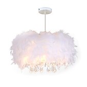 abordables Candelabros de Cristal-Lámpara colgante de 40/50 cm diseño único araña led pluma de metal galvanizado contemporáneo moderno 220-240 v