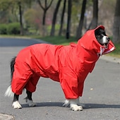 お買い得  レインコート-犬用レインコート オールインクルーシブ 腹開き 中型・大型犬 テディ ビション ゴールデンレトリバー 薩摩 ペット シャム四つ足の服