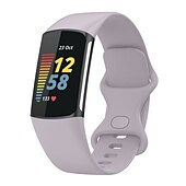 お買い得  Fitbitウォッチバンド-時計バンド のために Fitbit Charge 5 シリコーン 置換 ストラップ ソフト 高通気性 リストバンド