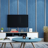 ieftine Tapet-tapet acoperire perete folie autocolant dungă dungă dungă nețesută dungi orizontale și verticale piele de căprioară catifea decor home 53 * 950cm