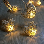 voordelige USB-lichtslingers-hartvorm led fairy lichtslingers 1.5 m-10leds 3m-20leds bruiloft verjaardagsfeestje kerst decoratie lamp batterij of usb powered