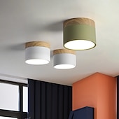 abordables Plafonniers et ventilateurs-Plafonniers à encastrer de conception unique de 9 cm en aluminium led style nordique 220-240v