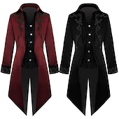 economico Cime-Retrò Vintage Punk &amp; Gotico Medievale Cappotto Frac Principe Nobile Jacquard Costume Per uomo Reale Stile Steampunk Mascherata Feste Adulti Cappotto