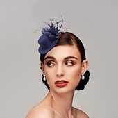 baratos Chapéus e Fascinators-Fascinators Flores Chapéus Tulle Pluma Chapéu Pillbox Casamento Ocasião Especial Festa  Noite Chá Corrida de Cavalos Com Floral Acessórios de Cabeça vestido para impressionar Dia de Corrida Vestido