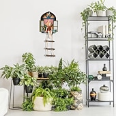 Недорогие садовые скульптуры и статуи-сказочный домик дерево висит фигурка окно сидит фея лестница смола ремесло статуя открытый орнамент для дома сад двор художественный декор