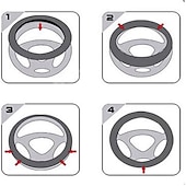 economico Copristerzo per auto-coprivolante per auto in pelle universale antiscivolo da 15 pollici&amp;amp;amplificatore; inodore