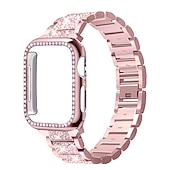 economico Cinturini per Apple Watch-Cinturino per orologio  per Apple Watch Series 8 7 6 5 4 3 2 1 SE Acciaio inossidabile Sostituzione Cinghia Diamante Bling Braccialetto di gioielli Polsino