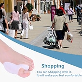 abordables Correcteurs d&#039;oignon-orteil unisexe hallux valgus attelle d&#039;oignon en silicone correcteur de pouce séparateur d&#039;orteil flexion des orteils soulagement de la douleur pédicure pieds outil de soins orthosi en silicone