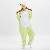 levne Zvířecí kostým-Pyžamo Kigurumi Fancy kostým Kostým Onesie Zvířecí Žába Animák Teplé Pyžama Legrační kostým Dospělé Pro páry Pánské Dámské Vánoce předvečer Všech svatých Karneval Párty Výkon Domácí oblečení