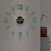 abordables 123496-Lumineux bricolage horloge maison simplicité silencieux mode horloge murale salon créatif stickers muraux chambre horloge murale