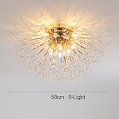 billige GCC Flushmounts og semi-flushmounts-54/55/56/58 cm fyrverkeridesign innfelt taklampe led metall moderne stil blomsterstil geometrisk galvanisert nordisk stil 220-240v