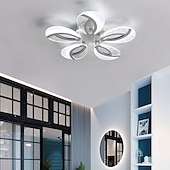 abordables Plafonniers à intensité variable-bulle acrylique moderne dimmable plafonnier led encastré queue de paon led plafonnier avec télécommande pour salon chambre salle à manger ac 110v 220v fleur conception