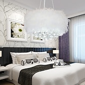 levne Lustry-40/50 cm jedinečné závěsné světlo LED design lustr kovové peří galvanicky moderní moderní 220-240v
