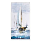 abordables Peintures paysages-Mintura main bateau paysage peintures à l&#039;huile sur toile mur art décoration moderne abstrait image pour la décoration intérieure roulé sans cadre non étiré peinture