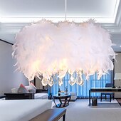 abordables Candelabros de Cristal-Lámpara colgante de 40/50 cm diseño único araña led pluma de metal galvanizado contemporáneo moderno 220-240 v