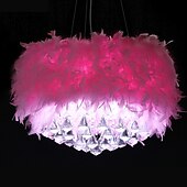 levne Lustry-40/50 cm jedinečné závěsné světlo LED design lustr kovové peří galvanicky moderní moderní 220-240v