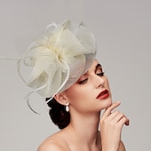 olcso Fascinatorok és kalapok-tollak / háló lenyűgözőek kentucky derby sapka/ fejfedő tollal / sapka / virág 1 db esküvő / valentin nap / valentin fejdísz