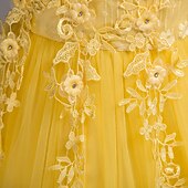 baratos Vestidos floridos-Infantil Para Meninas Vestido de daminha de honra Vestido Jacquard Sem Manga Casamento Festa Ocasião Especial Com Transparência Estilo bonito Princesa Poliéster Longo Vestido rosa princesa Vestido de