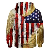  4. Juli 2026 250. Memorialtag Herren Designer Grafik US-Flagge Kapuzen Langarm Hoodie Sweatshirt Casual Daily Sports
