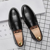billige Formell-herrekjole penny loafers &amp; slip-ons pluss størrelse vintage business casual fest &amp; kveld loafers svart brun høst vinter