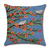 baratos estilo floral e plantas-conjunto de 5 fronhas estilo pastrol pintura a óleo capa de almofada sofá para casa almofada de linho falso para sofá-cama cadeira