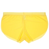 economico Boxer da uomo-maglia da uomo sexy puro colore boxer intimo elastico vita bassa maglia traspirante boxer mutandine blu m