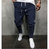 preiswerte Freizeithosen-Herren Jogginghose Jogger Hose Hosen Abgeschnittene Hose Freizeithose Kordelzug Elastische Taille Feste Farbe Komfort Schnelltrocknend Täglich Strassenmode Modisch Brautkleider schlicht Lockere