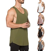 cheap Tank Tops-Men's Running Tank Top Workout Tank Sleeveless Vest / Gilet Summer Cotton Breathable Quick Dry Yoga Fitness Running Sportswear Activewear Black White Green