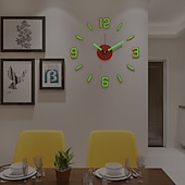 abordables 123496-Lumineux bricolage horloge maison simplicité silencieux mode horloge murale salon créatif stickers muraux chambre horloge murale