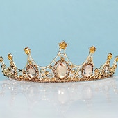 billige Tilbehør til hårstyling-Crown Tiaras pannebånd Hodeplagg Strass Legering Bryllup Fest / aften Retro Rød Søt Med Krystall / Rhinstein Kombinasjon Hodeplagg Hodeplagg