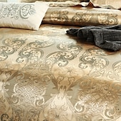 economico Set copripiumino-copripiumino in raso di seta set di biancheria da letto copripiumino con 1 copripiumino o copriletto ， 1 lenzuolo ， 2 federe per matrimoniale / matrimoniale / king (1 federa per doppia / singola)