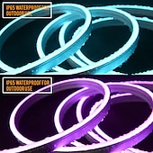 Χαμηλού Κόστους Neon LED Φώτα-νέον σχοινί smart rgb led κιτ λωρίδων φωτός λειτουργεί με alexa google 3m 12v rgb wifi 5m 2*5m έλεγχος εφαρμογής τηλεφώνου wifi συμπεριλαμβανομένου κιτ προσαρμογέα κατάλληλο για diy εγκατάσταση