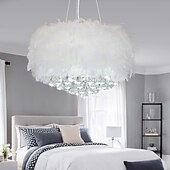levne Lustry-40/50 cm jedinečné závěsné světlo LED design lustr kovové peří galvanicky moderní moderní 220-240v