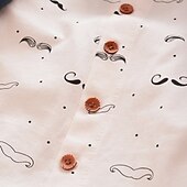 billiga Pojkes formella kostym-3 delar Ringbärarkostym Pojkar Barn Kostym Formell kostym Kostym och blazer Klädesset Utomhus Aktiv Häftig Grafisk Prickig Mönster Rosett Rubinrött Blå Bomull