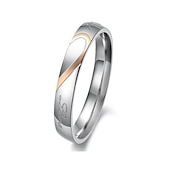 preiswerte Herrenschmuck &amp; Halsketten &amp; Ringe-Herren Damen 2St Manschettenknöpfe Eheringe Bandring Verlobungsring Hochzeit Party zweifarbig damas Einfach Silber