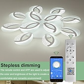 abordables Plafonniers à intensité variable-bulle acrylique moderne dimmable plafonnier led encastré queue de paon led plafonnier avec télécommande pour salon chambre salle à manger ac 110v 220v fleur conception