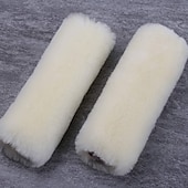 cheap Car Seat Covers-2 Pack Imitation Sheepskin Seat Belt Pads, Soft Shoulder and Neck Cushion, Imitation Wool, Car Interior Accessory