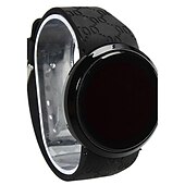 abordables Relojes digitales-Relojes digitales LED para hombres moda relojes con pantalla táctil relojes deportivos para hombres banda de silicona reloj electrónico digital de aleación de silicona