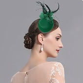 baratos Chapéus e Fascinators-Fascinators Flores Chapéus Tulle Pluma Chapéu Pillbox Casamento Ocasião Especial Festa  Noite Chá Corrida de Cavalos Com Floral Acessórios de Cabeça vestido para impressionar Dia de Corrida Vestido