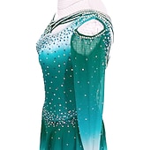 voordelige Schaatsjurken-Kunstschaatsjurk Dames Voor meisjes Schaatsen Jurken Outfits Zwart Geel Roze Open achterkant Spandex Hoge Elasticiteit Opleiding Wedstrijd Kunstschaatskleding Kristal / Bergkristal Lange mouw