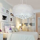 levne Lustry-40/50 cm jedinečné závěsné světlo LED design lustr kovové peří galvanicky moderní moderní 220-240v