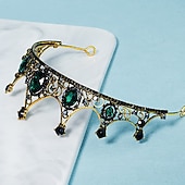 billige Tilbehør til hårstyling-Crown Tiaras pannebånd Hodeplagg Strass Legering Bryllup Fest / aften Retro Rød Søt Med Krystall / Rhinstein Kombinasjon Hodeplagg Hodeplagg