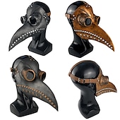 levne Příslušenství a další-Retro Punk a gotika Steampunk Maska Maškarní Morový doktor Pevná barva Pánské Dámské Fantazie Steampunk předvečer Všech svatých Karneval Plesová maškaráda Párty Dospělé Maska Celý rok