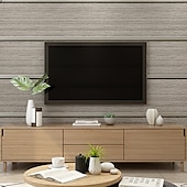 ieftine Tapet-tapet acoperire perete folie autocolant dungă dungă dungă nețesută dungi orizontale și verticale piele de căprioară catifea decor home 53 * 950cm