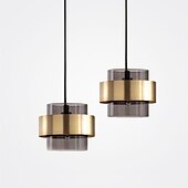 baratos Luzes da ilha-Pingente de luz led de 18 cm design único cilindro de estilo moderno de metal acabamentos pintados estilo nórdico moderno 220-240v